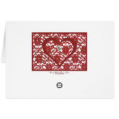 Red Lace Valentijn Kaart met gedicht (Achterkant Horizontaal)