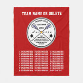 Red Lacrosse Coach Gift Ideeën, alle spelnamen Fleece Deken (Voorkant)