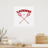 Red Lacrosse Logo Poster (Keuken)