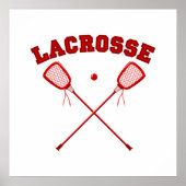 Red Lacrosse Logo Poster (Voorkant)