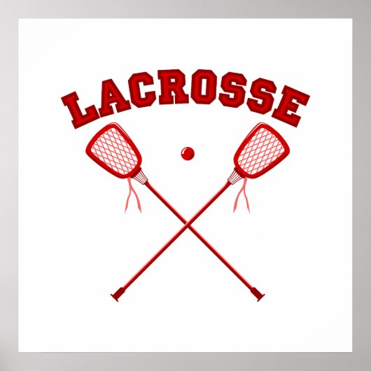 Red Lacrosse Logo Poster (Voorkant)