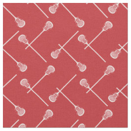 Red Lacrosse White Sticks gepatterd Stof