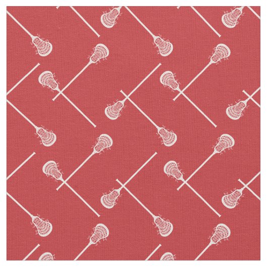 Red Lacrosse White Sticks gepatterd Stof (Close Up)