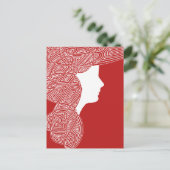 Red Lady Briefkaart (Staand voorkant)