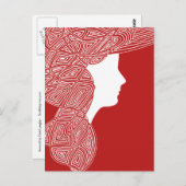 Red Lady Briefkaart (Voorkant / Achterkant)