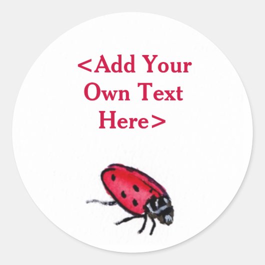 Red Lady Bug Insecte Custom Stickers (Voorkant)