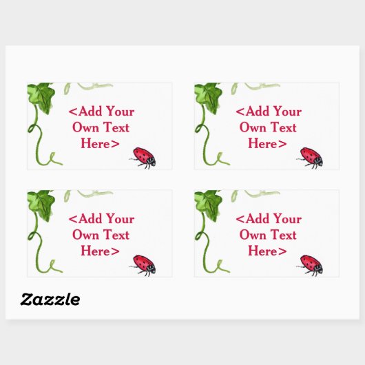 Red Lady Bug Insecte Custom Stickers (Vel)