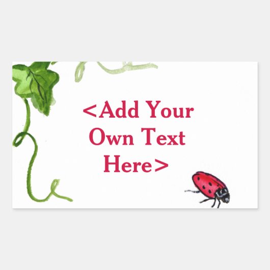 Red Lady Bug Insecte Custom Stickers (Voorkant)