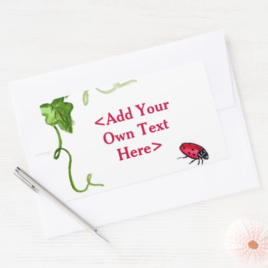 Red Lady Bug Insecte Custom Stickers (Envelop)
