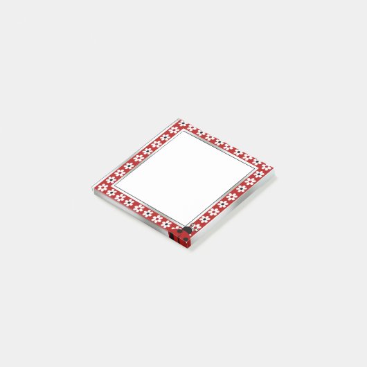 Red Lady Bug Post-it® notes (Schuin)
