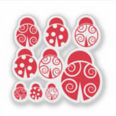 Red lady bugCustom-Cut Vinyl Sticker (Voorkant)