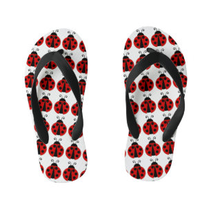 Red Lady Bugs Kinder Teenslippers