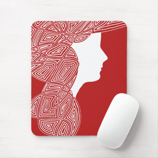 Red Lady Mousepad Muismat (Met muis)