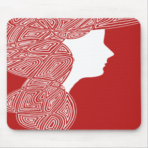 Red Lady Mousepad Muismat