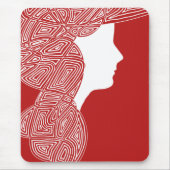 Red Lady Mousepad Muismat (Voorkant)