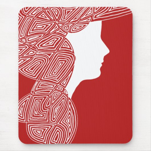 Red Lady Mousepad Muismat (Voorkant)