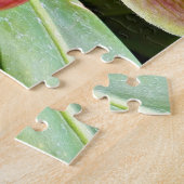 Red Lady Slipper Orchid Floral Legpuzzel (Zijkant)