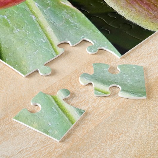 Red Lady Slipper Orchid Floral Legpuzzel (Zijkant)