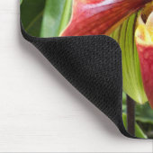 Red Lady Slipper Orchid Floral Muismat (Hoek)