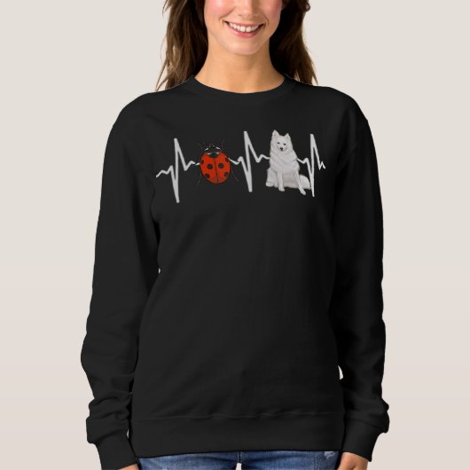 Red Ladybug American Eskimo Dog Trui (Voorkant)