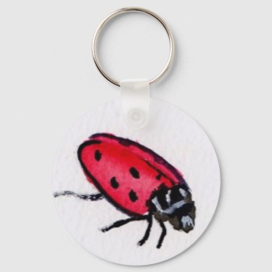 Red Ladybug Art Custom Pendant Sleutelhanger (Voorkant)