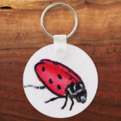 Red Ladybug Art Custom Pendant Sleutelhanger (Voorkant)