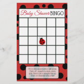 Red Ladybug Baby shower Games Flyer (Voorkant)