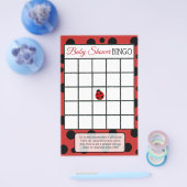 Red Ladybug Baby shower Games Flyer (Enkel)