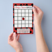 Red Ladybug Baby shower Games Flyer (Hand)