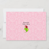 Red Ladybug Baby shower Invitation Kaart (Achterkant)