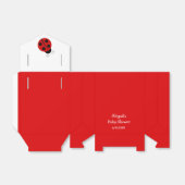 Red Ladybug Baby shower Persoonlijke fortuinbox Bedankdoosjes (Uitgevouwen)
