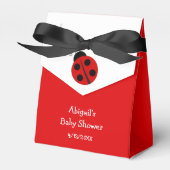Red Ladybug Baby shower Persoonlijke fortuinbox Bedankdoosjes (Voorkant Zijde)