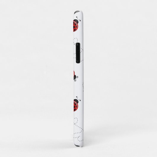 Red Ladybug Beetle Insect Lover Black Hearts Case-Mate iPhone Case (Achterkant/rechts)