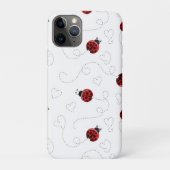 Red Ladybug Beetle Insect Lover Black Hearts Case-Mate iPhone Case (Achterkant)