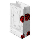 Red Ladybug Beetle Insect Lover Black Hearts Klein Cadeauzakje (Voorkant Gekanteld)