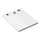 Red Ladybug Beetle Insect Lover Black Hearts Notitieblok (Schuin)