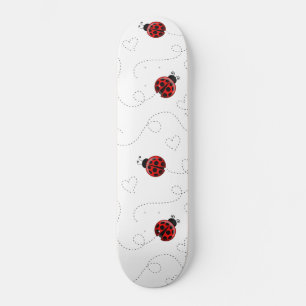 Red Ladybug Beetle Insect Lover Black Hearts Persoonlijk Skateboard