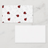 Red Ladybug Beetle Insect Lover Black Hearts Visitekaartje (Voorkant / Achterkant)