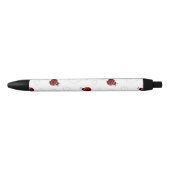 Red Ladybug Beetle Insect Lover Black Hearts Zwarte Inkt Pen (Voorkant)