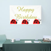 Red Ladybug Birthday Spandoek (Beurs)