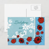 Red Ladybug Briefkaart (Voorkant / Achterkant)