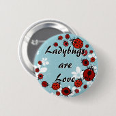 Red Ladybug Button (Voorkant /achterkant)