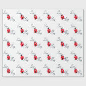 Red Ladybug Cadeaupapier (Vlak)