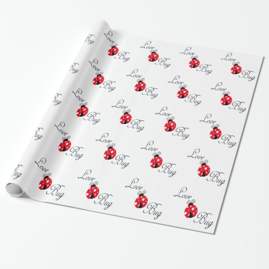Red Ladybug Cadeaupapier (Uitgerold)