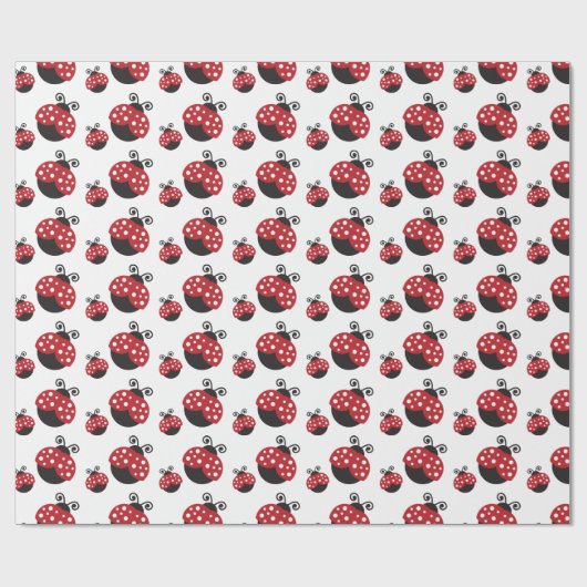Red Ladybug Cadeaupapier (Vlak)