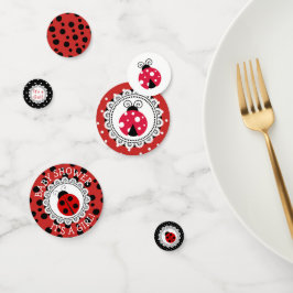 Red Ladybug Girl's Baby shower Confetti