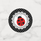 Red Ladybug Girl's Baby shower Confetti (Kleine voorkant)