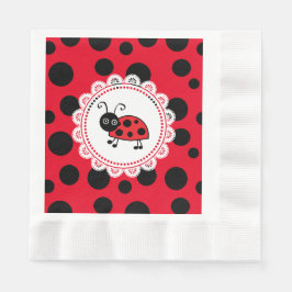 Red Ladybug Girl's Baby shower Servet