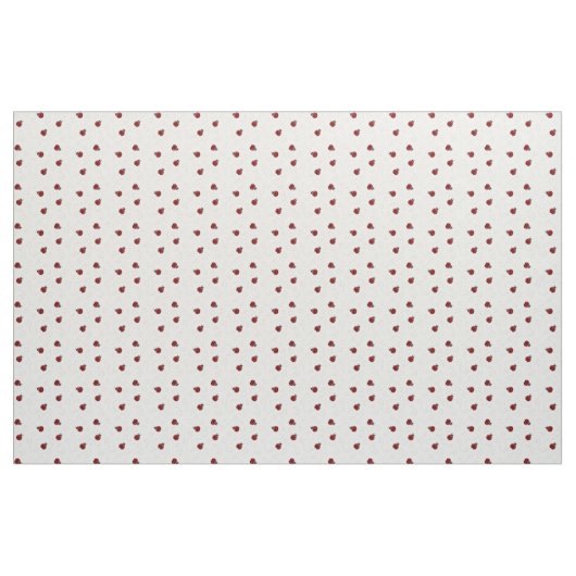 Red Ladybug Heart Trail Pattern Stof (Yard (91,4 cm))
