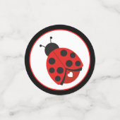 Red Ladybug Meisje Verjaardag Confetti (Kleine voorkant)